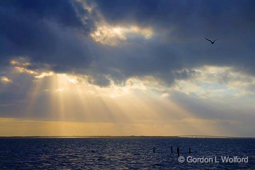 Aransas Bay Sunrays_40443.jpg - Photographed along the Gulf coast near Rockport, Texas, USA.